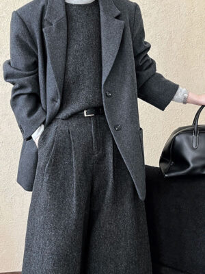 Wool Blend Relaxed Fit Blazer