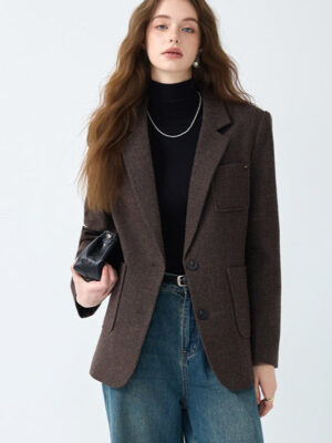 Maillard Brown Wool Blazer