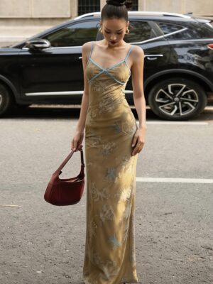 Floral Printed Cami Maxi Dress with Soft Drape