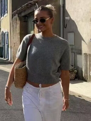 Short Sleeve Knit Top