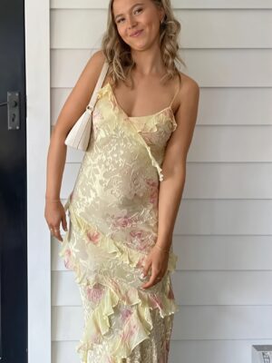 Jacquard Gradient Wave Maxi Dress