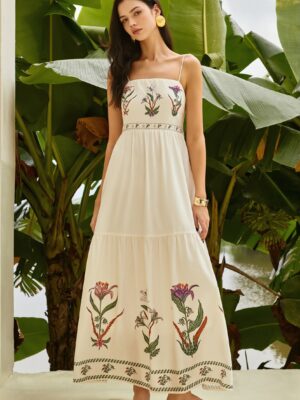 Swing Printed Bandeau Cami Boho Dress
