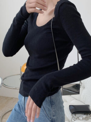 Elegant Turtleneck Bodycon Knit Top