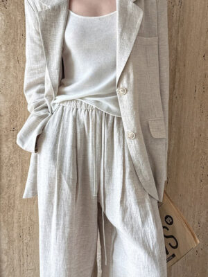 Casual Tencel Linen Suit Blazer